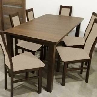 OKAY nábytok Jedálenský set Agáta - 6x stolička, 1x rozkladací stôl