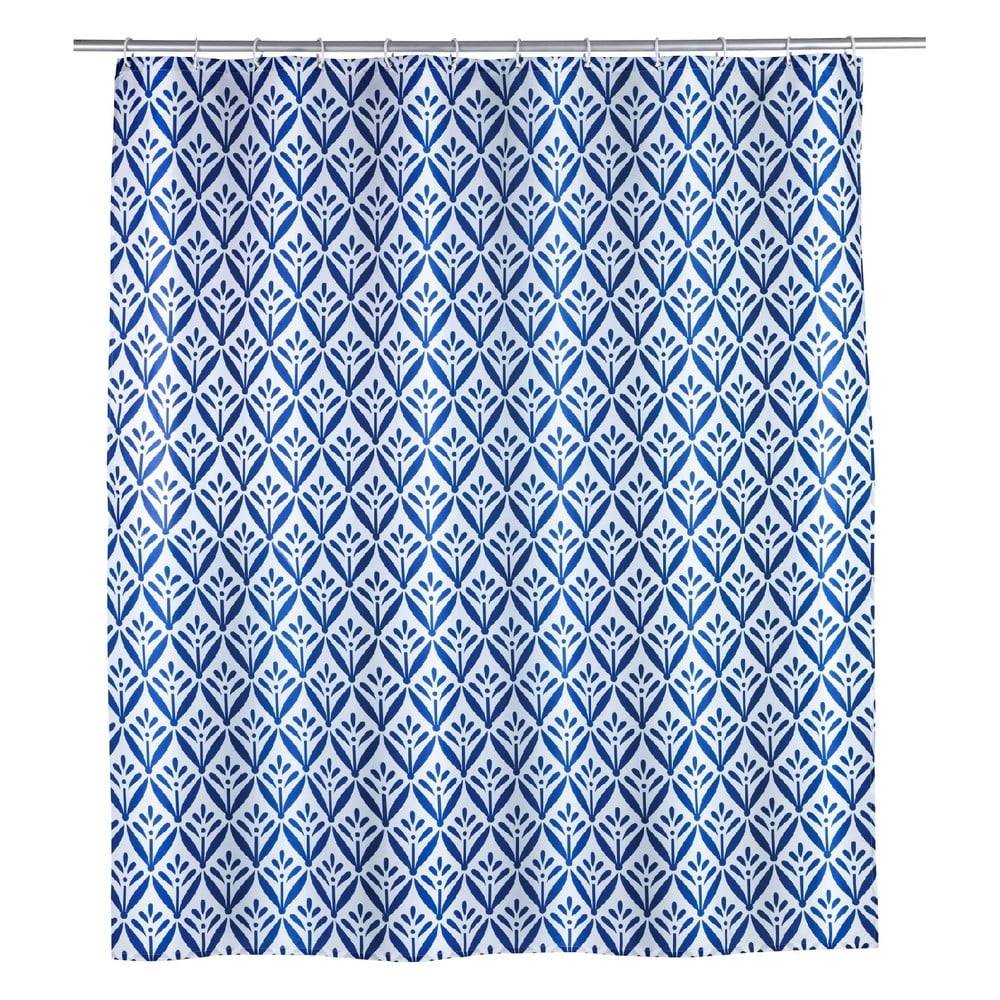 Wenko Modrý sprchový záves Wenko Lorca, 180 × 200 cm